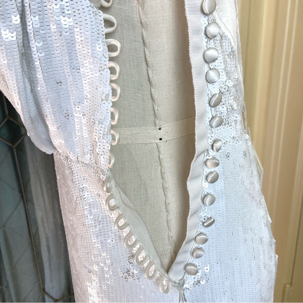 $3,400 Khaite Milo Sequin Plunge Neck Dress - Picture 5 of 15